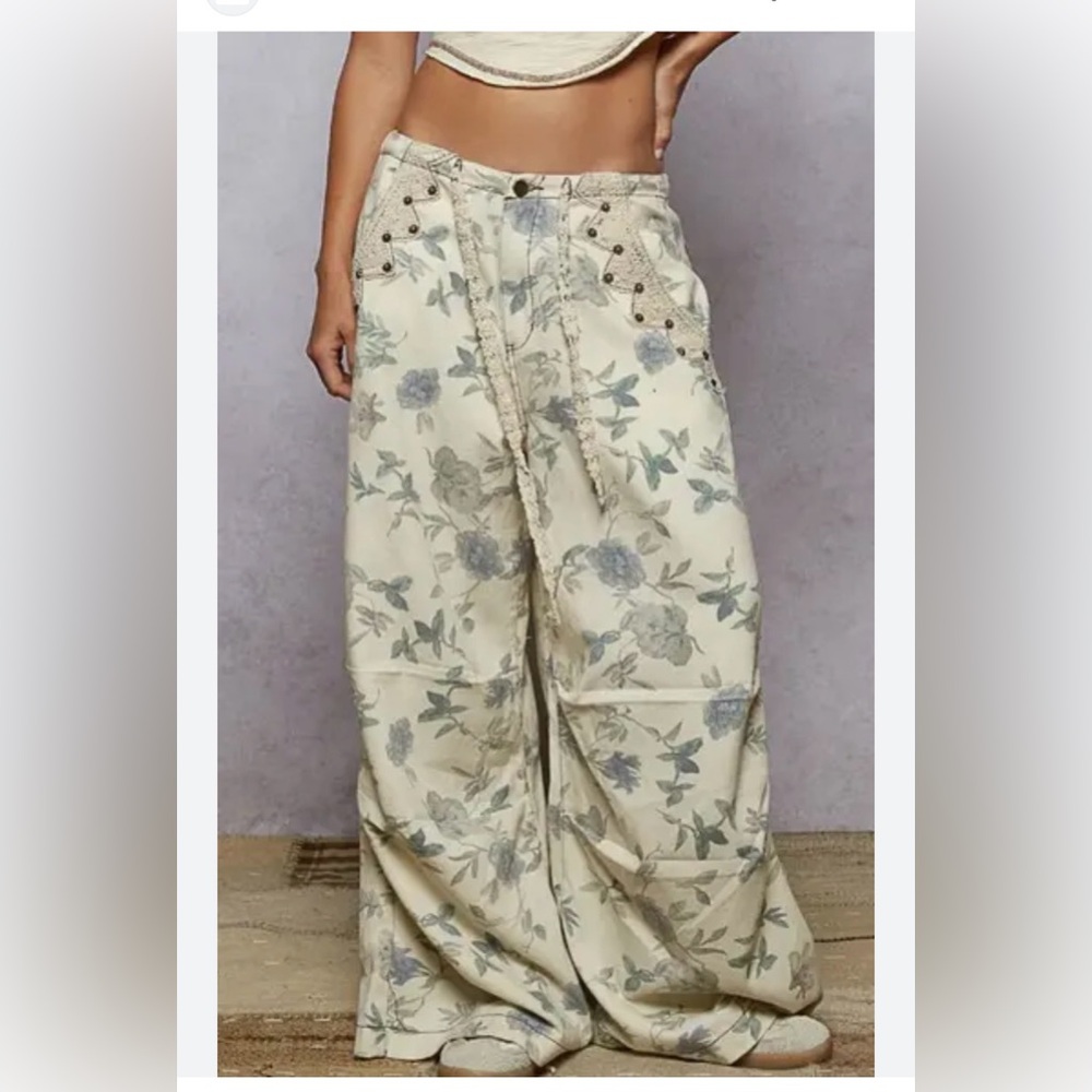 Brand New POL wide leg draw string pants size Small